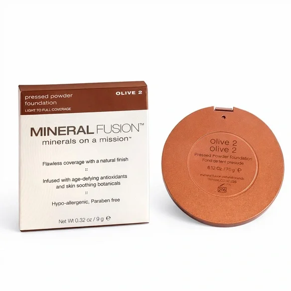 Mineral Fusion Pressed Powder Foundation - Olive 2- NEW IN BOX - Picture 4 of 6